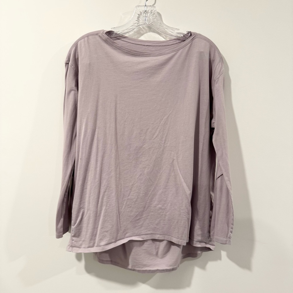 CRZ YOGA Top Womens Large Purple Long Sleeve Lightweight Basic Everyday Casual